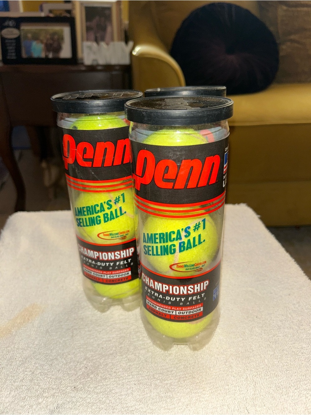 Championship Tennis Balls - Yellow (2-Pack)